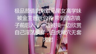 极品颜值白嫩双马尾女高学妹 被金主爸爸包养 带到酒店镜子前后入，一边被操一边欣赏自己淫荡模样，白虎嫩穴无套内射