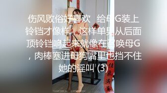 伤风败俗好喜欢♈给母G装上铃铛才像样，这样单男从后面顶铃铛响起来就像在召唤母G，肉棒塞进母狗嘴里也挡不住她的淫叫 (3)